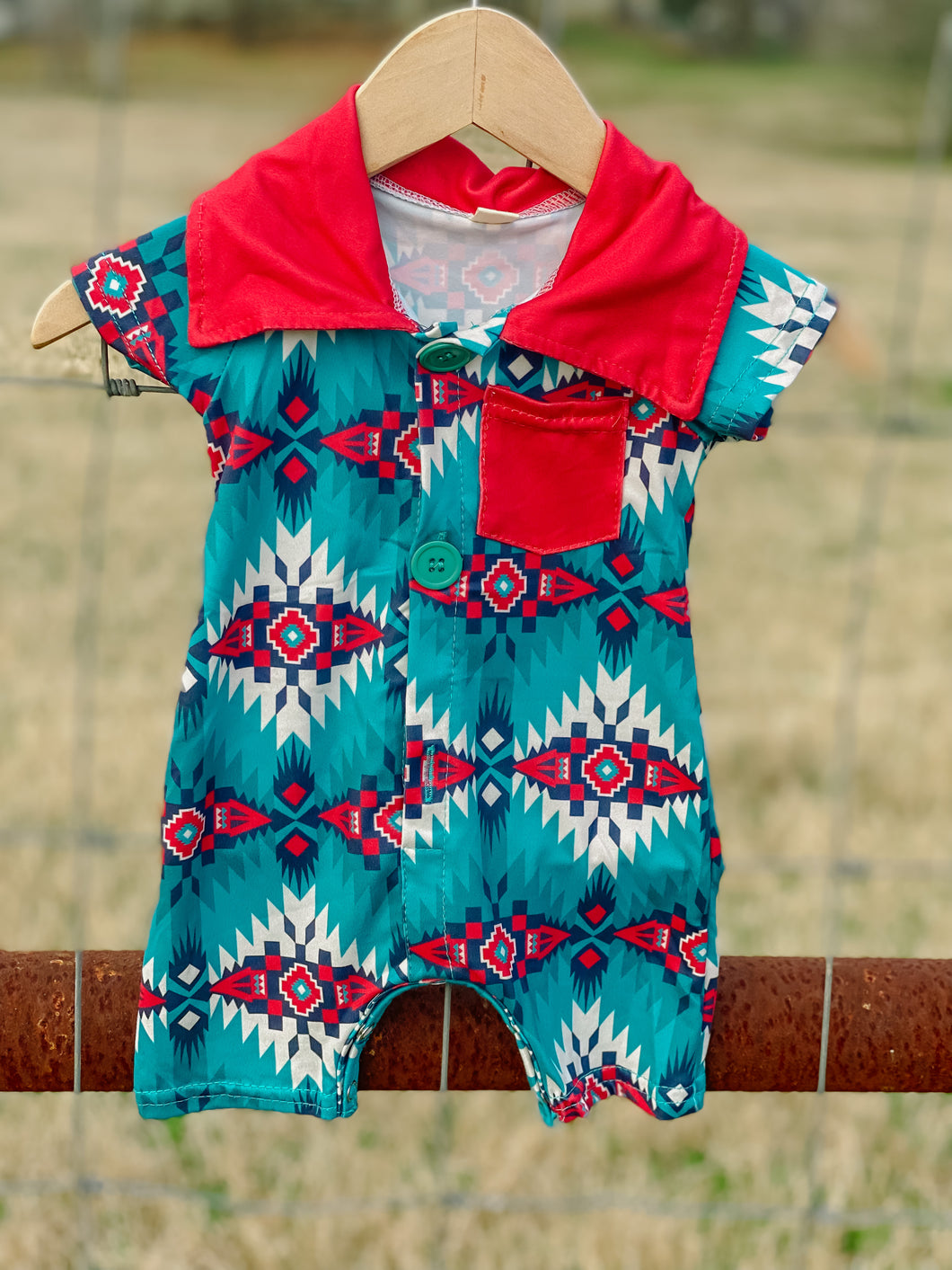 Red/Turquoise Aztec Onsie